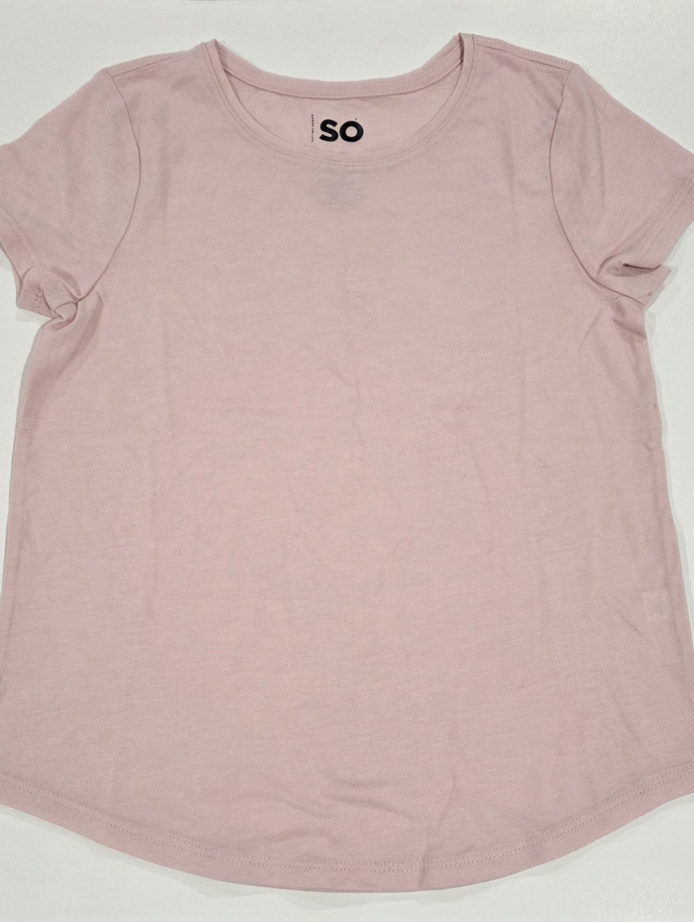 SO Girls Light Pink Short Sleeve Basic T-Shirt S (7)